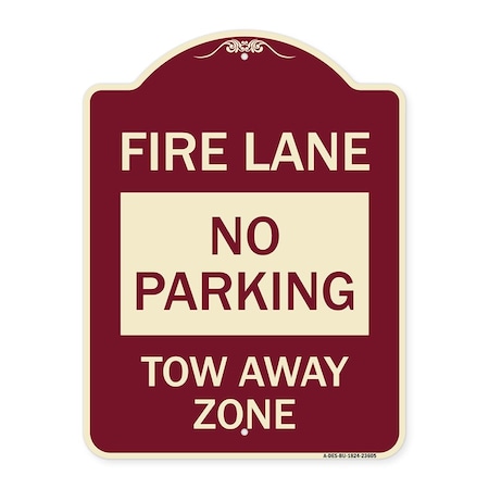 Signmission No Parking Tow-Away Zone Heavy-Gauge Aluminum Architectural Sign, 24" x 18", BU-1824-23605 A-DES-BU-1824-23605